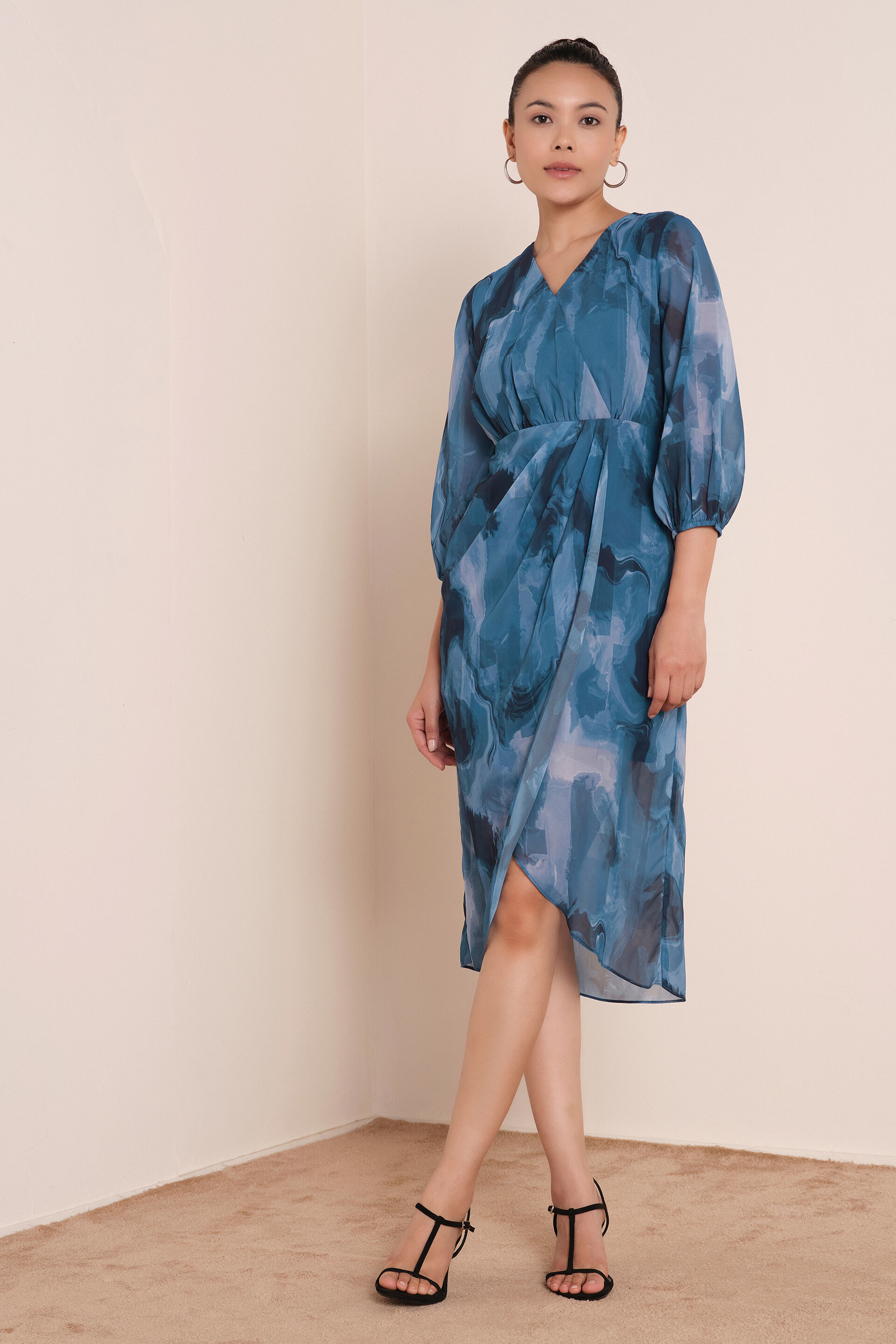 Splash of Blue Dress, Blue, image 4